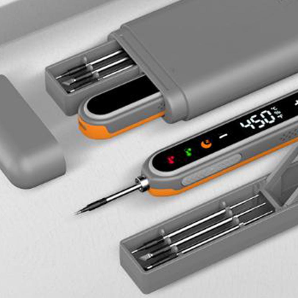 Портативный USB-паяльник с ЖК-дисплеем и регулируемой температурой, беспроводной набор инструментов для пайки