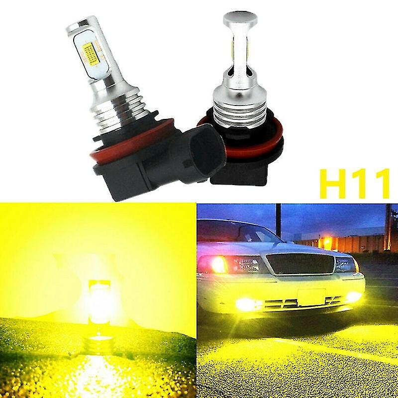 H11 H8 H16 80 Вт 4000 лм 3000 К Желтый Tech LED Лампы Комплект Противотуманных Фар