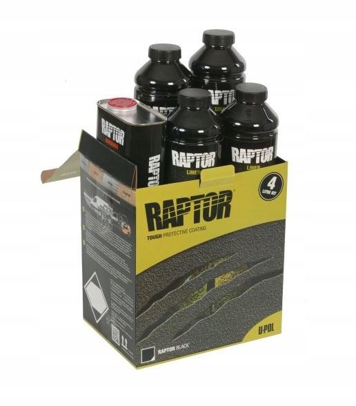 Защита Кузова, Raptor U-Pol, 4 Бутылки, Черный