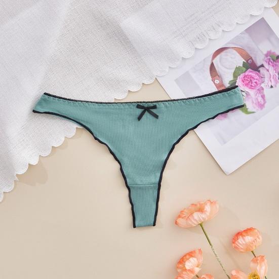 Yousheng Женские стринги Бесшовные с низкой посадкой Хлопковое нижнее белье Сексуальные трусики бикини с оборками Женские дышащие трусы