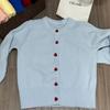 Women S Korean Style Round Neck Long Sleeve Knit Cardigan Sweater