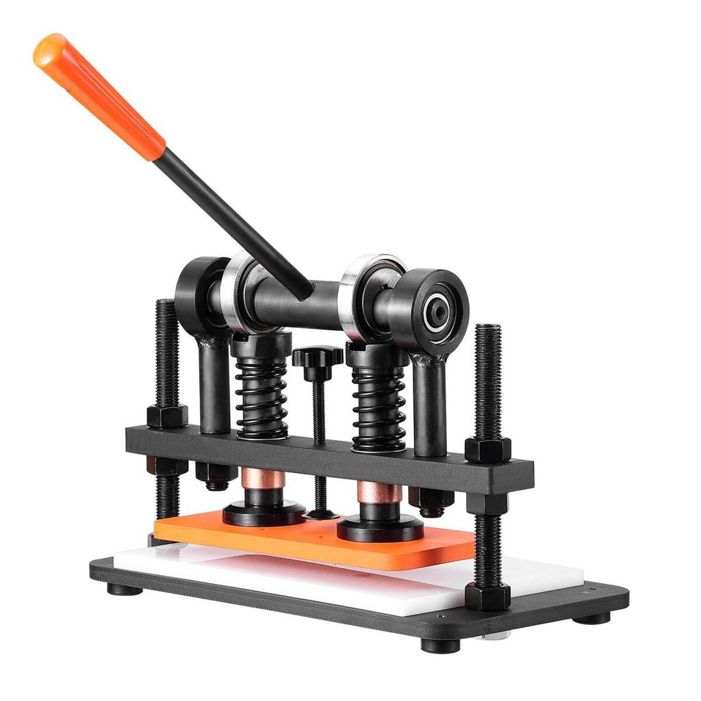 Leather Cutting Machine, 10.2 x 4.7 in Embossing Plate Manual Die Cutter, 0.47 in Pressure Stroke Leather Embossing Machine, Dual Guide Shafts Die Cut