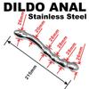 Дуплексные многофункциональные металлические бусины, Анальная пробка с подвижным поддельным фаллоимитатором, палочка для точки G для женщин, массажер простаты, вагинальные секс-игрушки