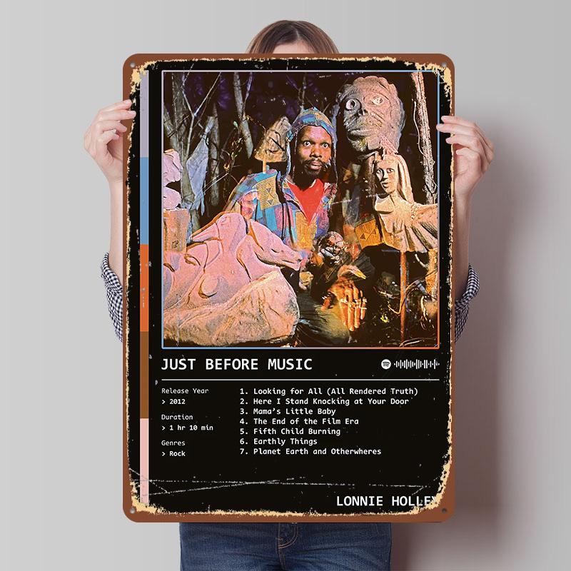 Just Before Music () Album Metal Poster Custom Wall Art Retro Vintage Tinplate Signs for Man Cave Home Decor Items Wand Deko