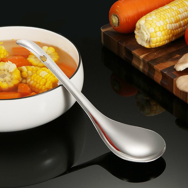 Large 304 Stainless Steel Spoon for Rice, Hot Pot, Soup, Porridge, and Cooking