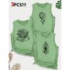 Dreamcatcher and Bee Book Combination Gift with Printed Pattern Round Neck3Pack of sleeveless vests for women in spring, summer, and autumn