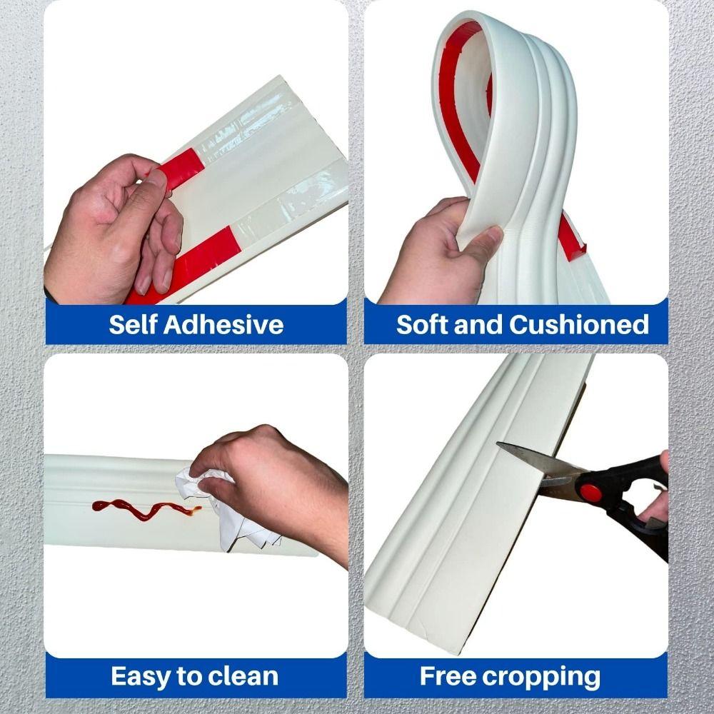 1 м/рулон Плинтус Декоративный Профиль Утолщенная Линия Плинтуса Угловая Линия для DIY Декор Дома