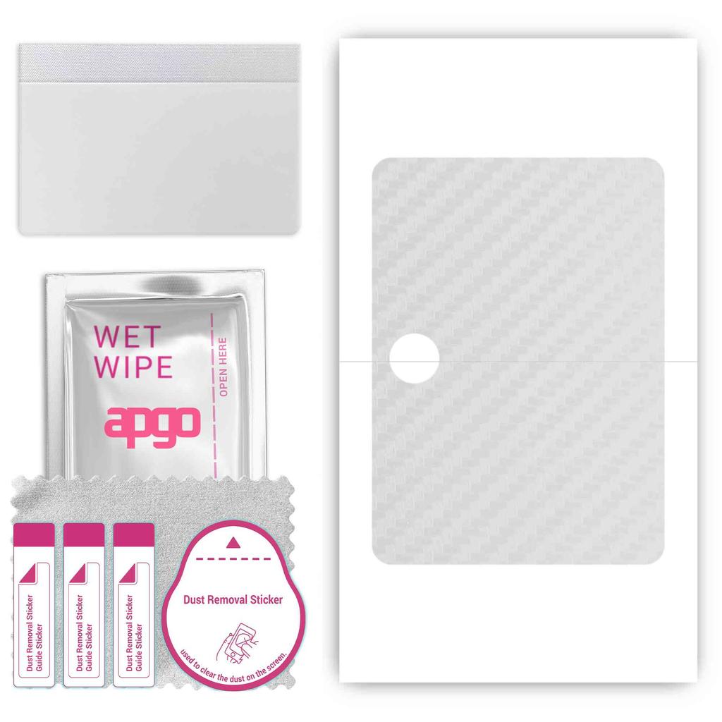 apgo Protective Skin Sticker for the back compatible with Oppo Pad 2, Wrap Film, Foil, Vinyl - Pattern Transparent Carbon