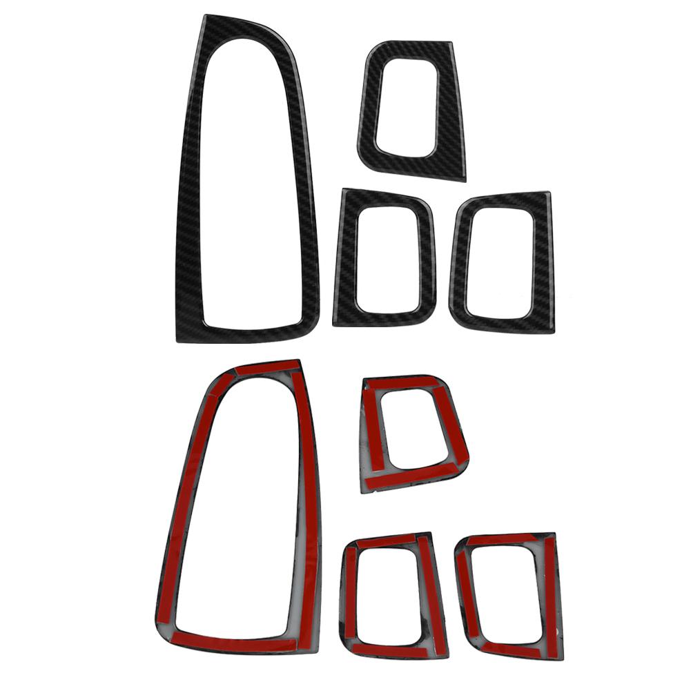 4Pcs Carbon Fiber Style Car Window Lift Switch Button Cover Trim for Mercedes Benz C Class W205