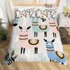 Милый комплект пододеяльников с альпаками, размер Queen, легкие чехлы для одеял с наполнителем, декор спальни, мультяшные животные, покрывала, без одеяла