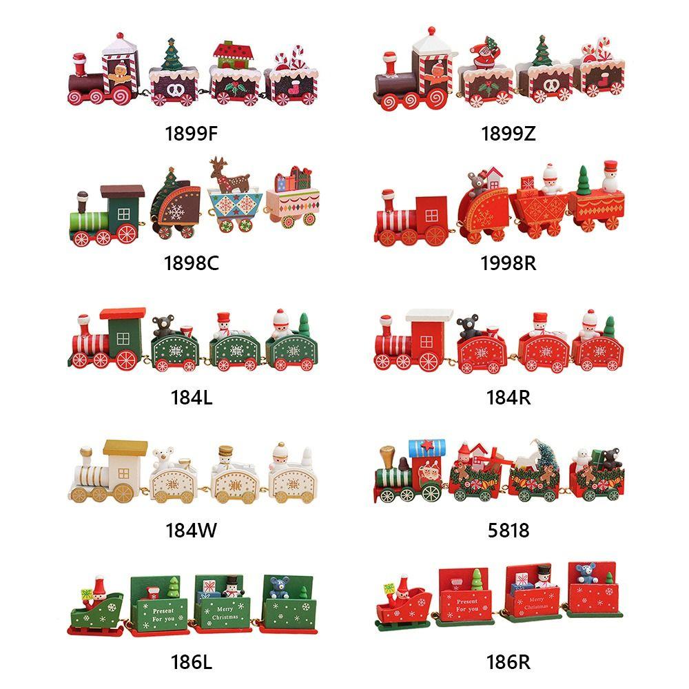 Cartoon Animal Christmas Train Multicolor Mini Christmas Tree Train  Ornament