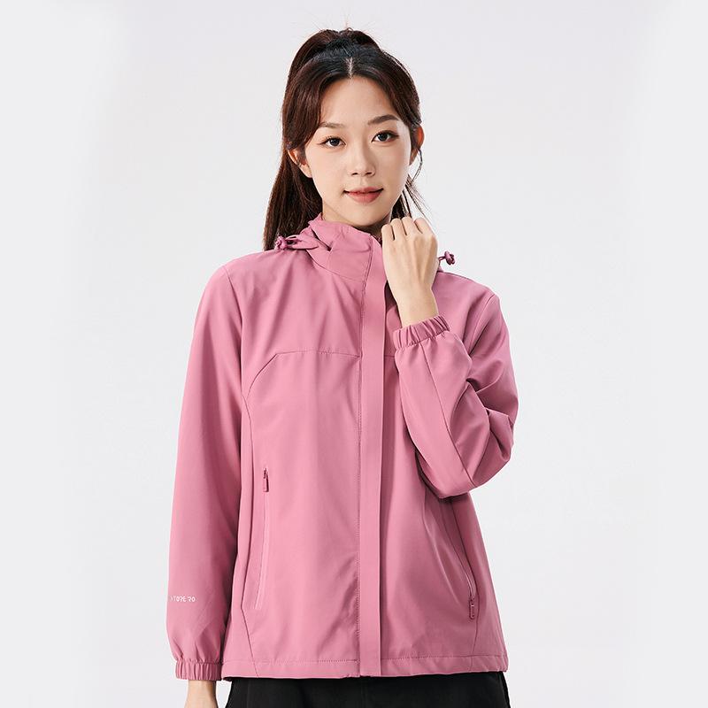 24 Весенне-осенняя тонкая эластичная ветровка для мужчин и женщин, уличная ветрозащитная и водонепроницаемая куртка с подкладкой, дышащая сетка, капюшон