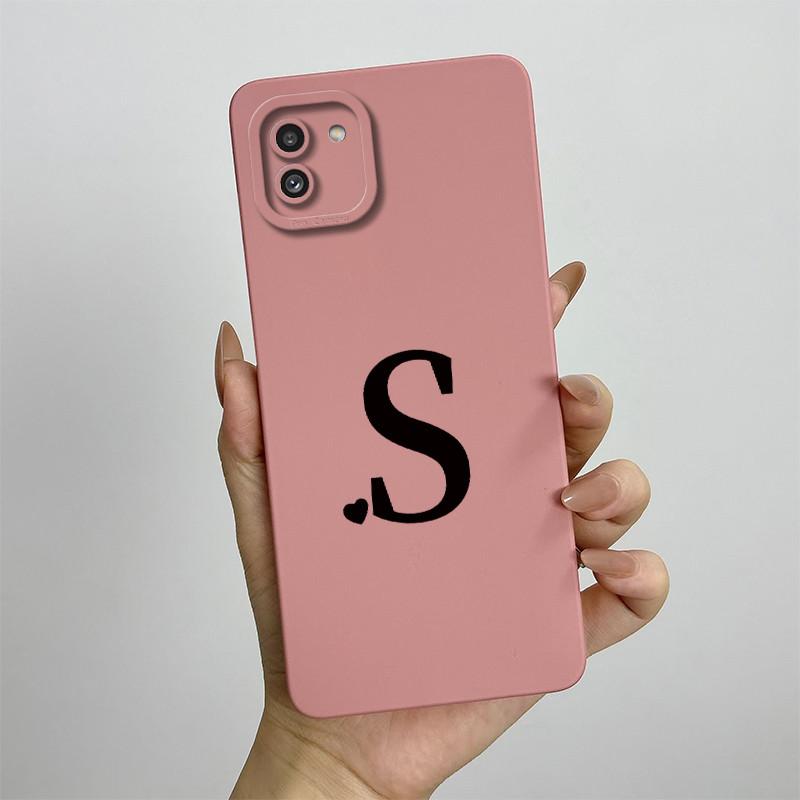For Samsung Galaxy A03 4G Case SM-A035F Cute Couple Letters Cover Soft Phone Case For Samsung A03 A 03 GalaxyA03 Fundas Bumper