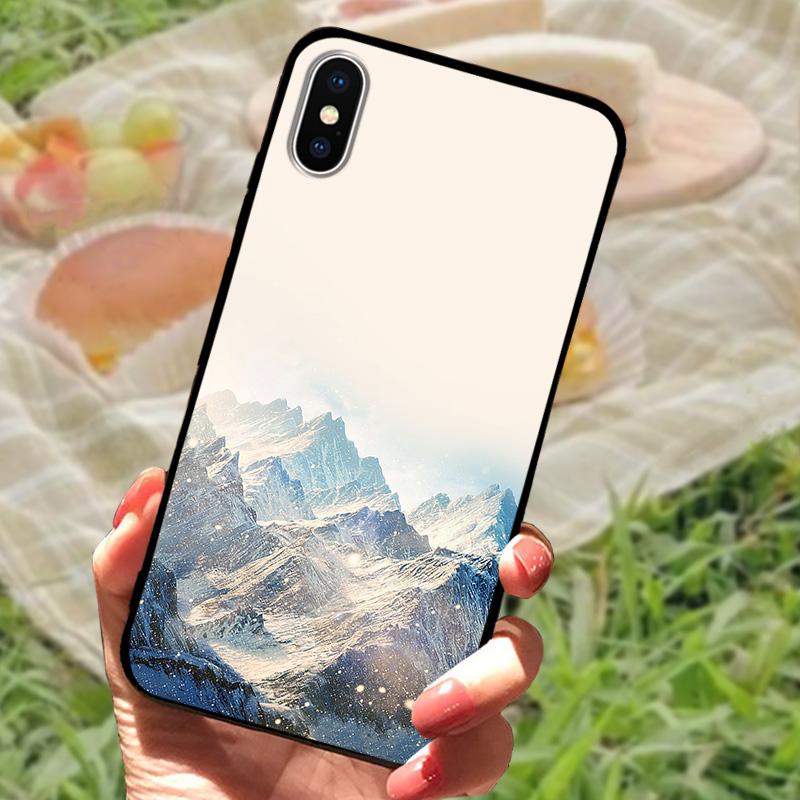 Для Apple iPhone XS Мягкий чехол X XR ТПУ Силиконовый Задняя крышка телефона Для iPhone XS Max Модные Печатные Чехлы Чехол Защитный Fundas