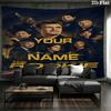 The Rookie Custom Name Wall Tapestry Aesthetic Wall Hanging Printed Fabric Blanket Decorative Tapestries For Bedroom Living Room Home Decor