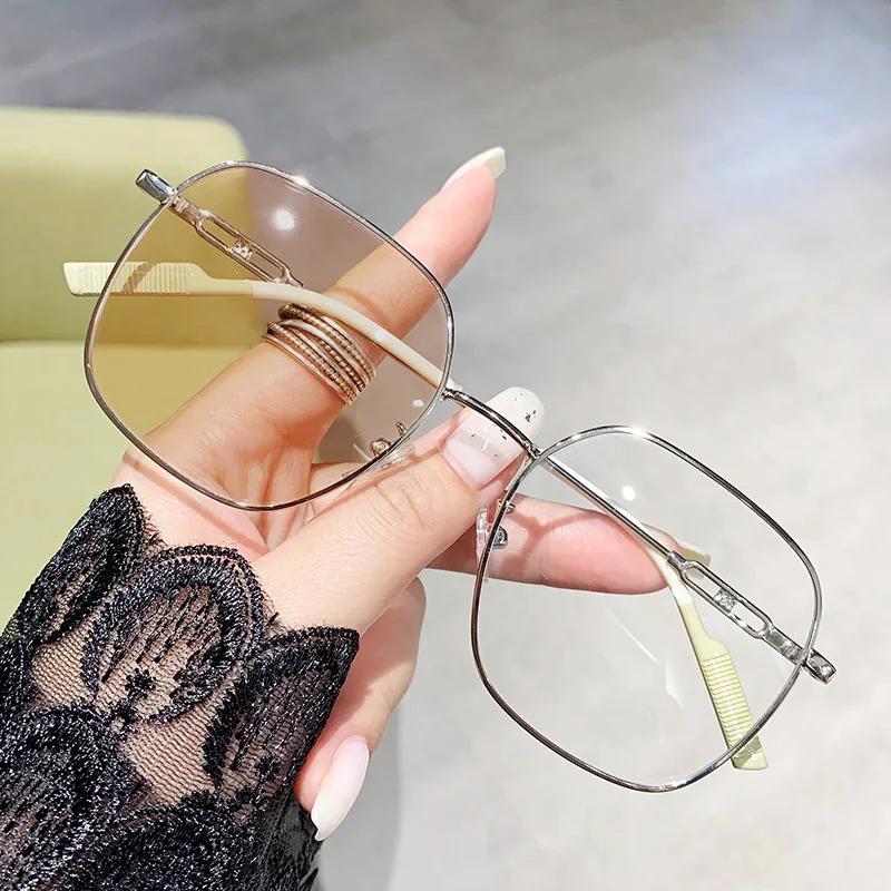 Роскошные фотохромные солнцезащитные очки для зрения минус Женские очки для защиты от синего света для близорукости Винтажные очки с диоптриями, меняющие цвет