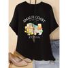 Summer Outfits Coastal Aesthetic Scenery Tshirt Lemons Spritz Vacation Print Short Sleeve Casual Crewneck Loosefit Top