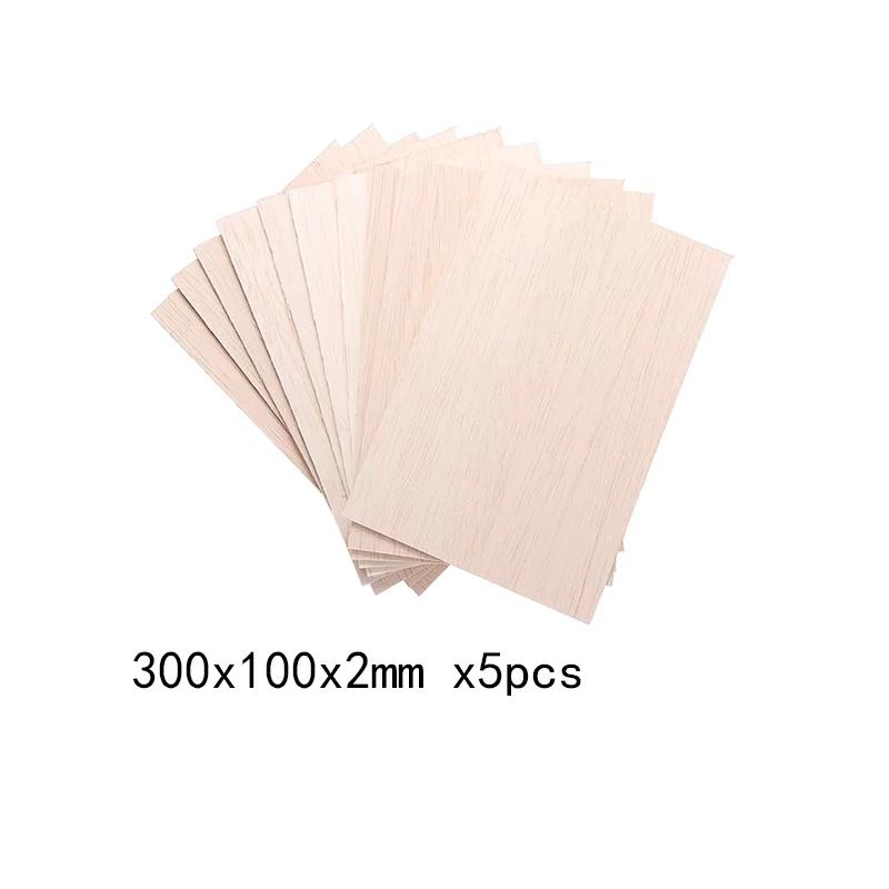 5-20pcs Balsa Wood Sheets Ply 100-300mm Long 1mm/1.5mm/2mm/3mm/4mm/5mm/6mm/8mm Thick For Craft DIY Project Wood Model Building
