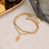 Новый набор многослойных ножных браслетов в стиле ретро со змеиной цепочкой и замком-бабочкой, 2 комплекта женских ножных браслетов