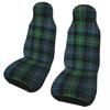 Customized Plaid Tartan Green Universal Car Seat Covers Fit For Cars Trucks Suv Or Van Texture Auto Seat Cover Protector 2 Pcs