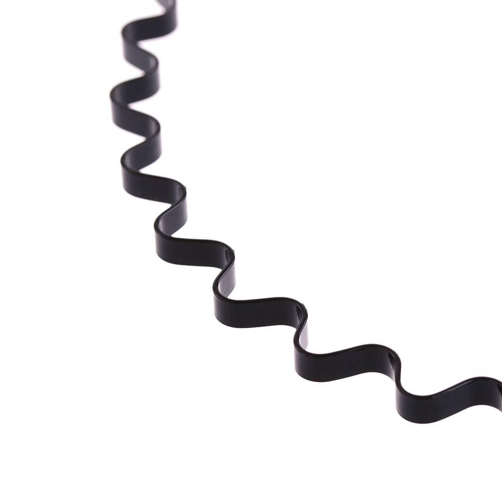 Унисекс Ободок Черный Металлический Волнистый Ободок для Волос