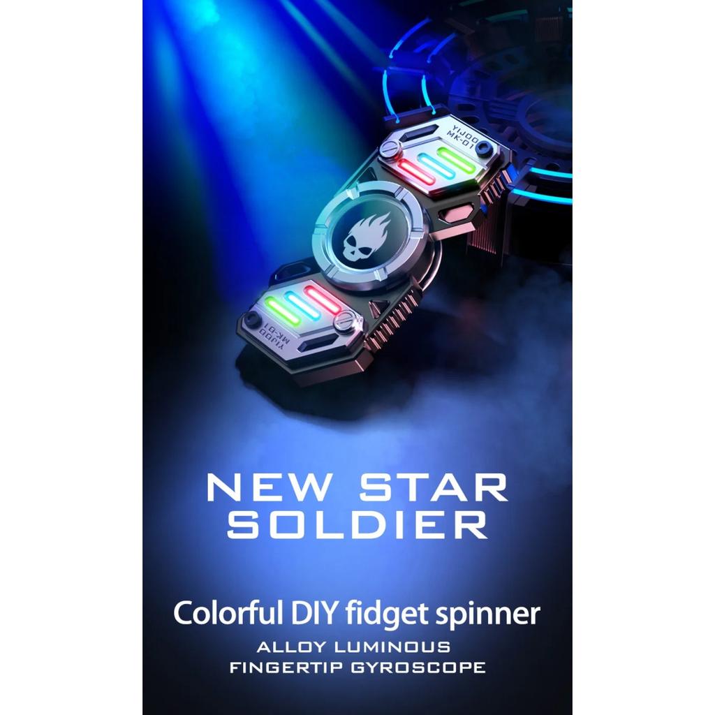 729 световых эффектов, комбинации, спиннер, металлические игрушки для мужчин, вращающийся гироскоп, напальчник, антистресс, EDC, подарки для снятия стресса
