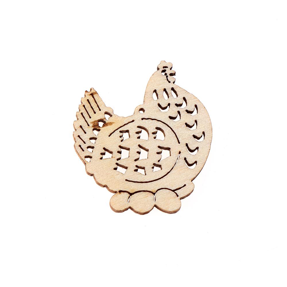 Natural DIY Craft Hanging Ornaments Eggs Easter Decorations Wood Chips Wood Slice Easter Rabbit