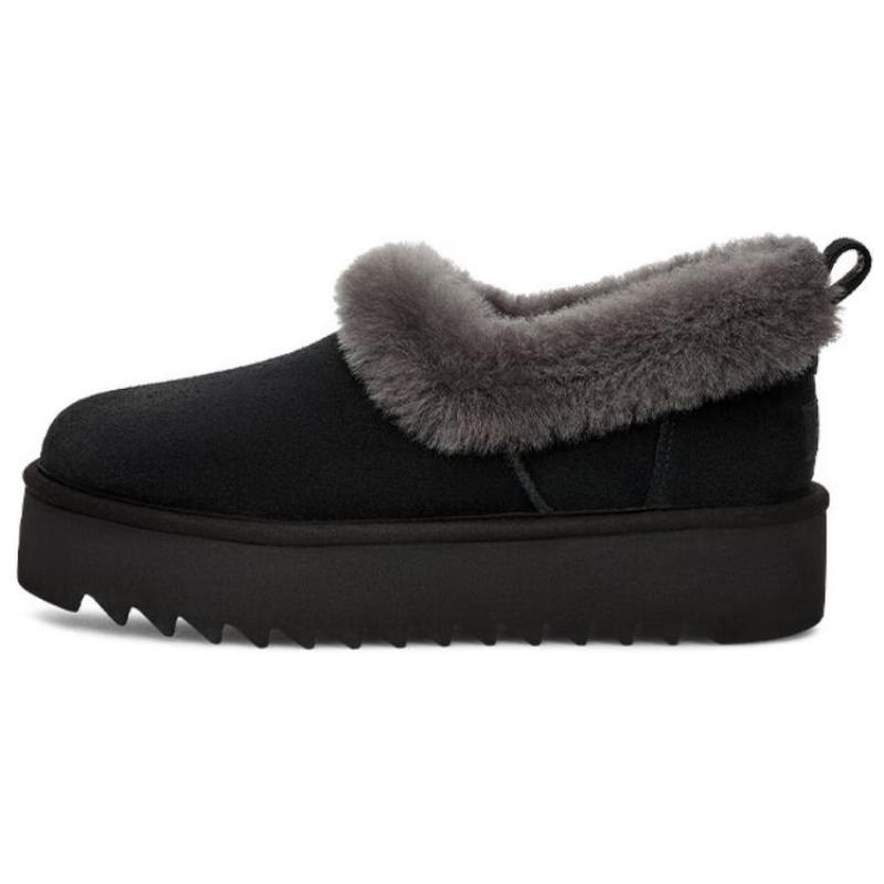 UGG Теплые короткие зимние ботинки Женские черные кроссовки 1166733-BLK