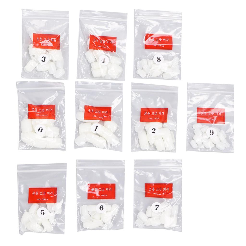 500 шт. короткие квадратные ногти DIY Art маникюр салон полное покрытие накладные ногти для женщин натуральные
