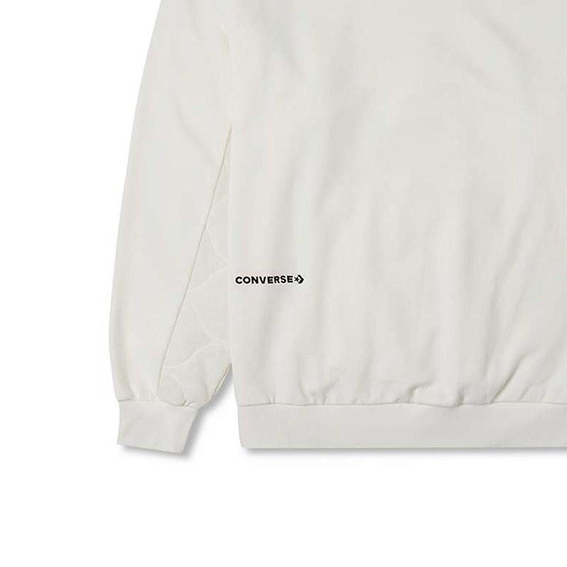 Converse Sweatshirts Men's White Hooded Moderate Regular 10025051-A02