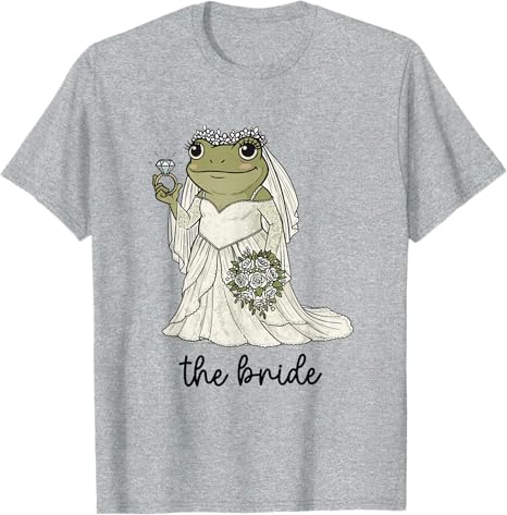 Retro Bridal Frog Party Bridesmaids Funny Mog Mob Wedding Tshirt Womens Fashion Bride Party Clothes Novelty Gift Girlfriend