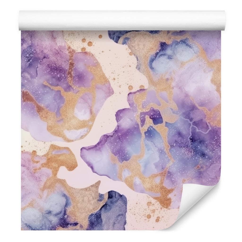 Ink Purple, Light Gray and Cream Wallpaper for Living Room and Bedroom 50x1000