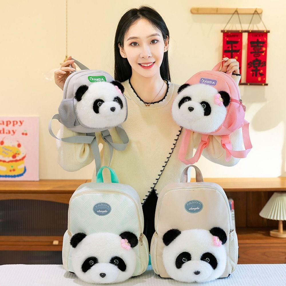 Lightweight Children's Panda Backpack Panda Shape Panda Primary School Bags Girls Boys