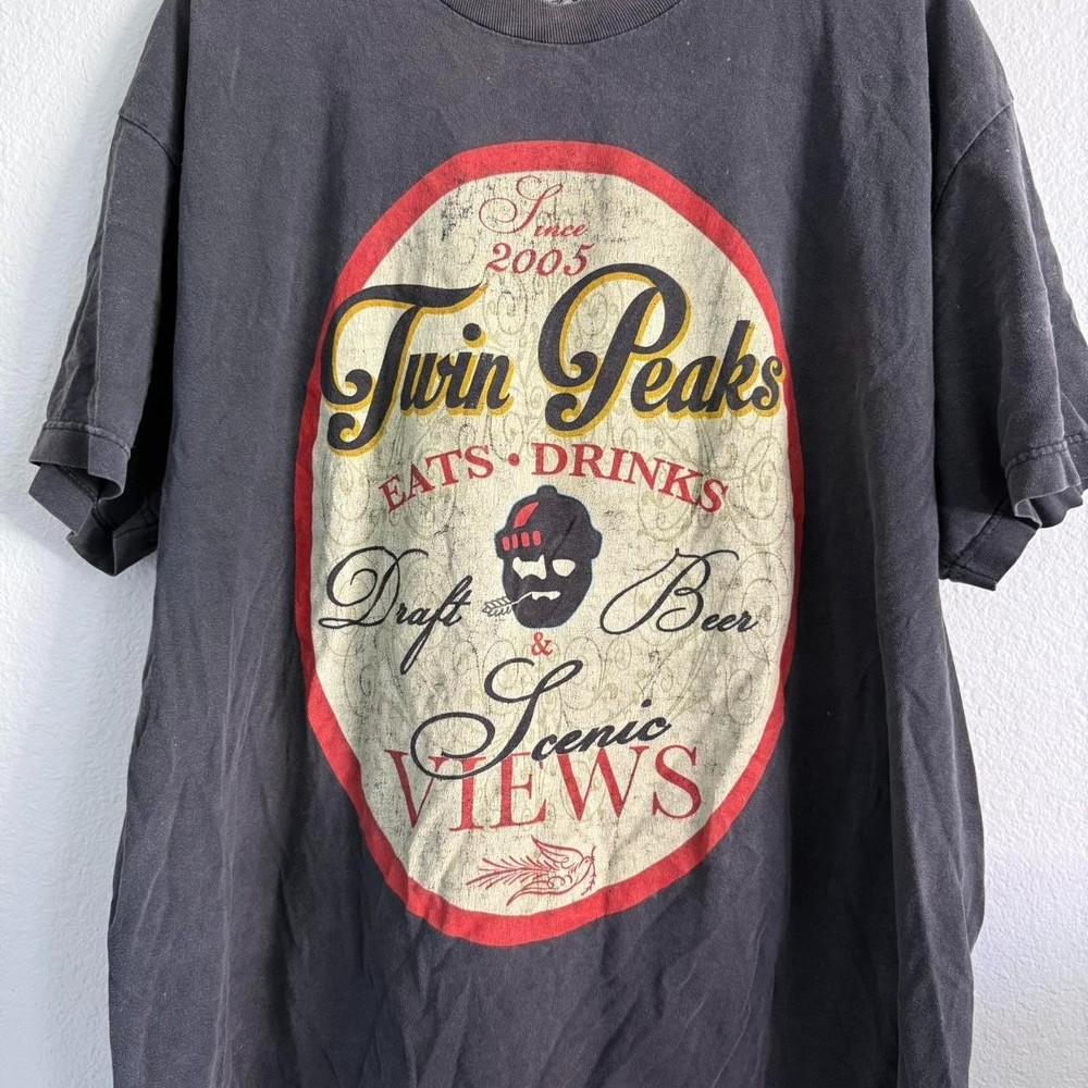 Vtg style Twin Peaks rock tour music band short sleeve navy color shirt KV36477 Unisex T-Shirt