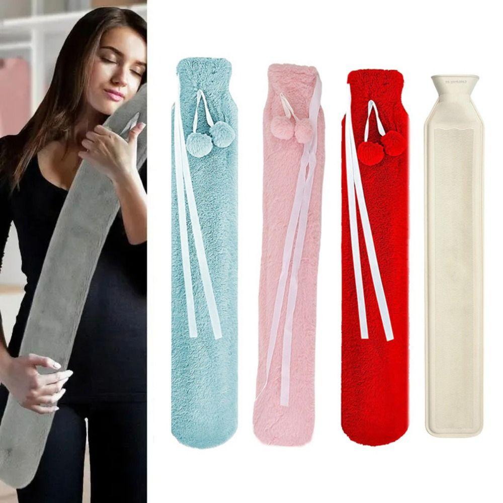 72cm Warm Water Bag Leak-proof Water-filled Waist Warmer Soft Long Hot Water Bottle Bag  Foot