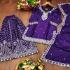 Traditional Purple Sharara Suit for Festive Wear