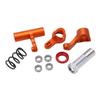 Aluminum Steering Assembly RC Car Steering Knuckle Kit Orange for ZD Racing 17 Remote Control