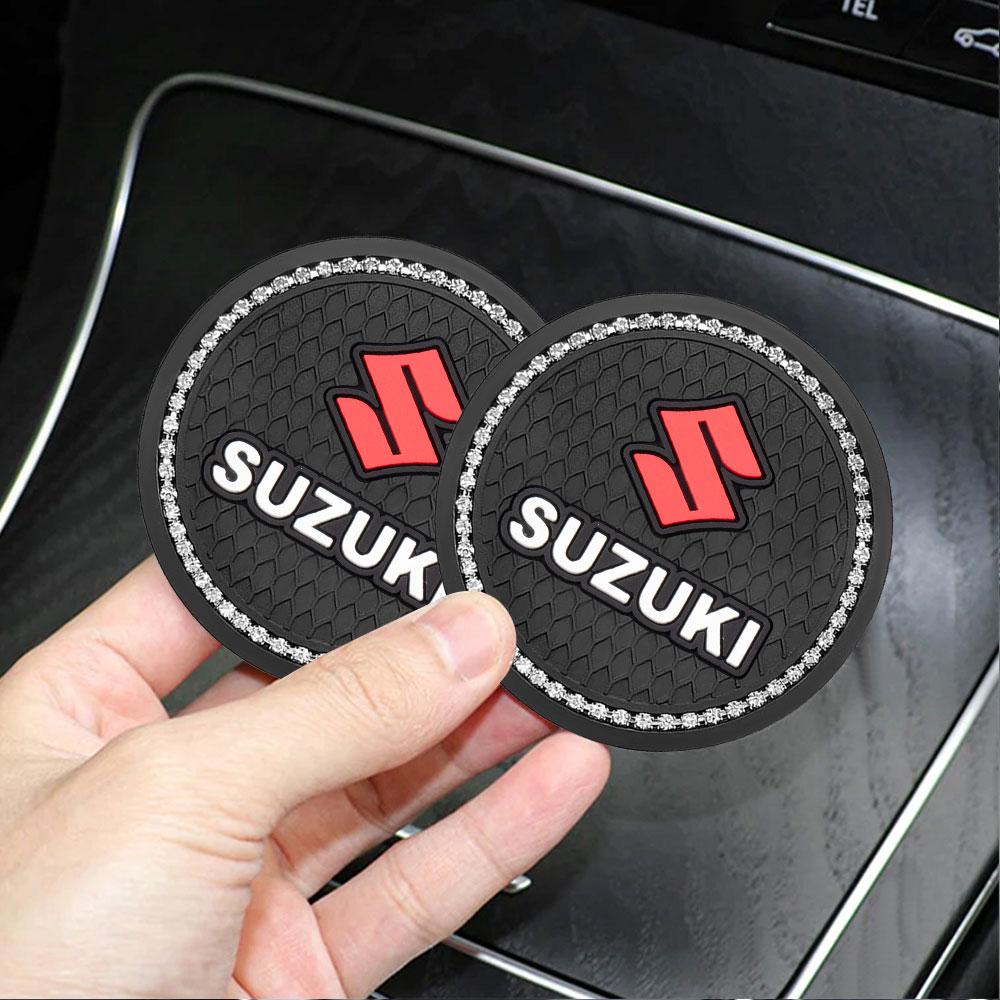 1/2pcs Car Non-slip Water Cup Pads Rubber Coasters Interior Accessories For Suzuki Swift Jimny Vitara Samurai Baleno G70 Alto