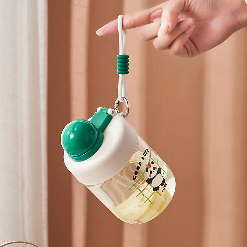 Мультяшный стакан для воды, детский портативный стакан, защищенный от падений, мужские и женские портативные стаканы, милые студенческие пластиковые стаканы с ручками