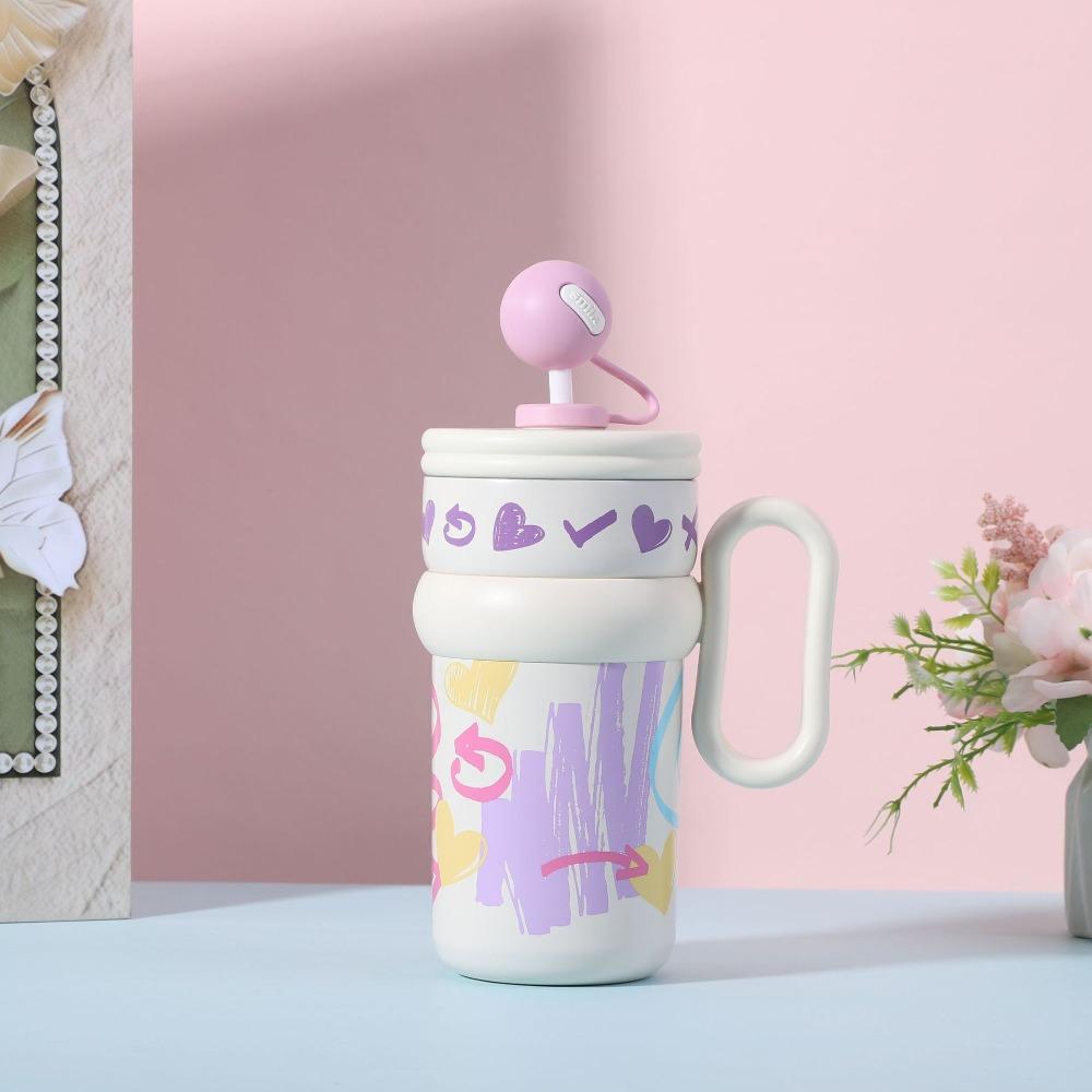 Милая бутылка-термос 540 мл Термокружка Портативная термобутылка для воды Офис