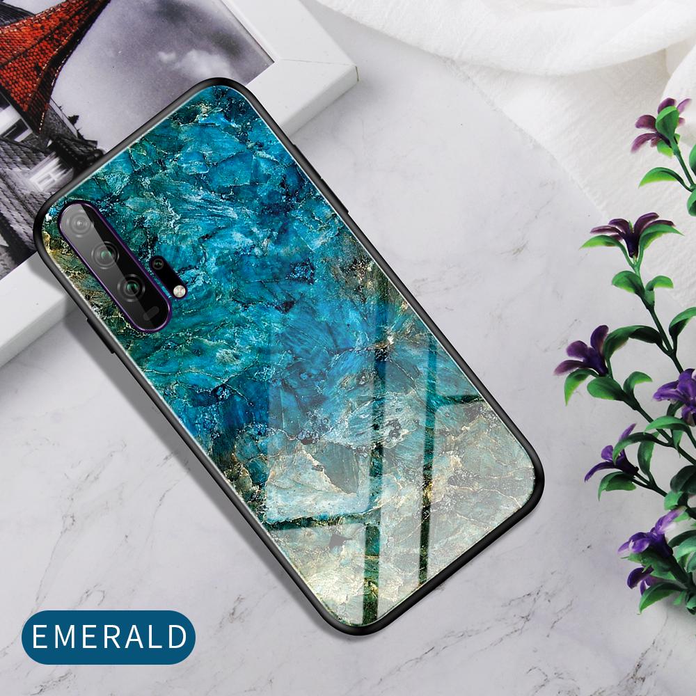 Для Huawei Honor 20 Pro Чехол Роскошный Мраморный Градиентный Жесткий Закаленный Стеклянный Защитный Задний Чехол для huawei honor 10i 20