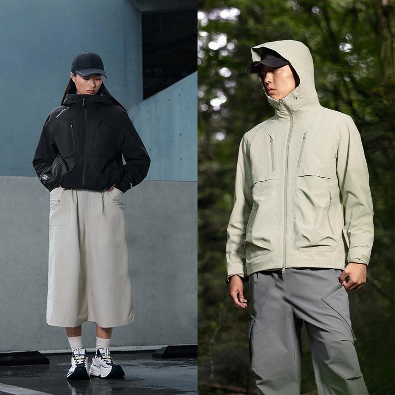 Li Ning CF Su Wan Long Jia Series Fashion Versatile Breathable Water-Resistant Windproof Fleece-Lined Warm Three-in-One Jacket Unisex Jacket AEMU011-5