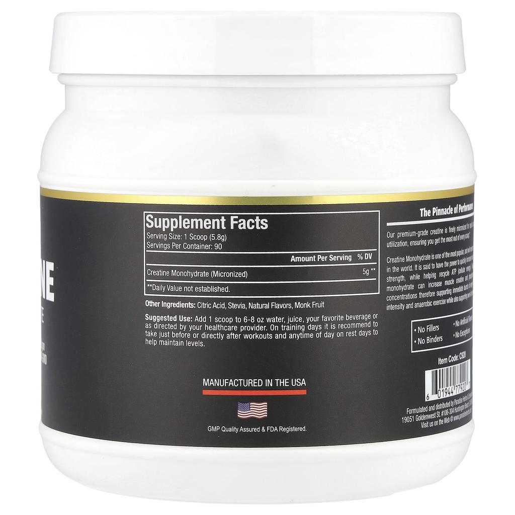 Creatine Monohydrate, Green Apple, 522g