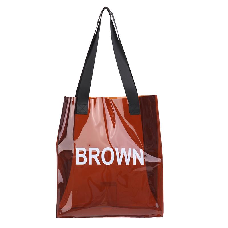 Прозрачная сумка-тоут Водонепроницаемая ПВХ сумка-желе через плечо Сумки для хранения большой вместимости Пляжная сумка для плавания