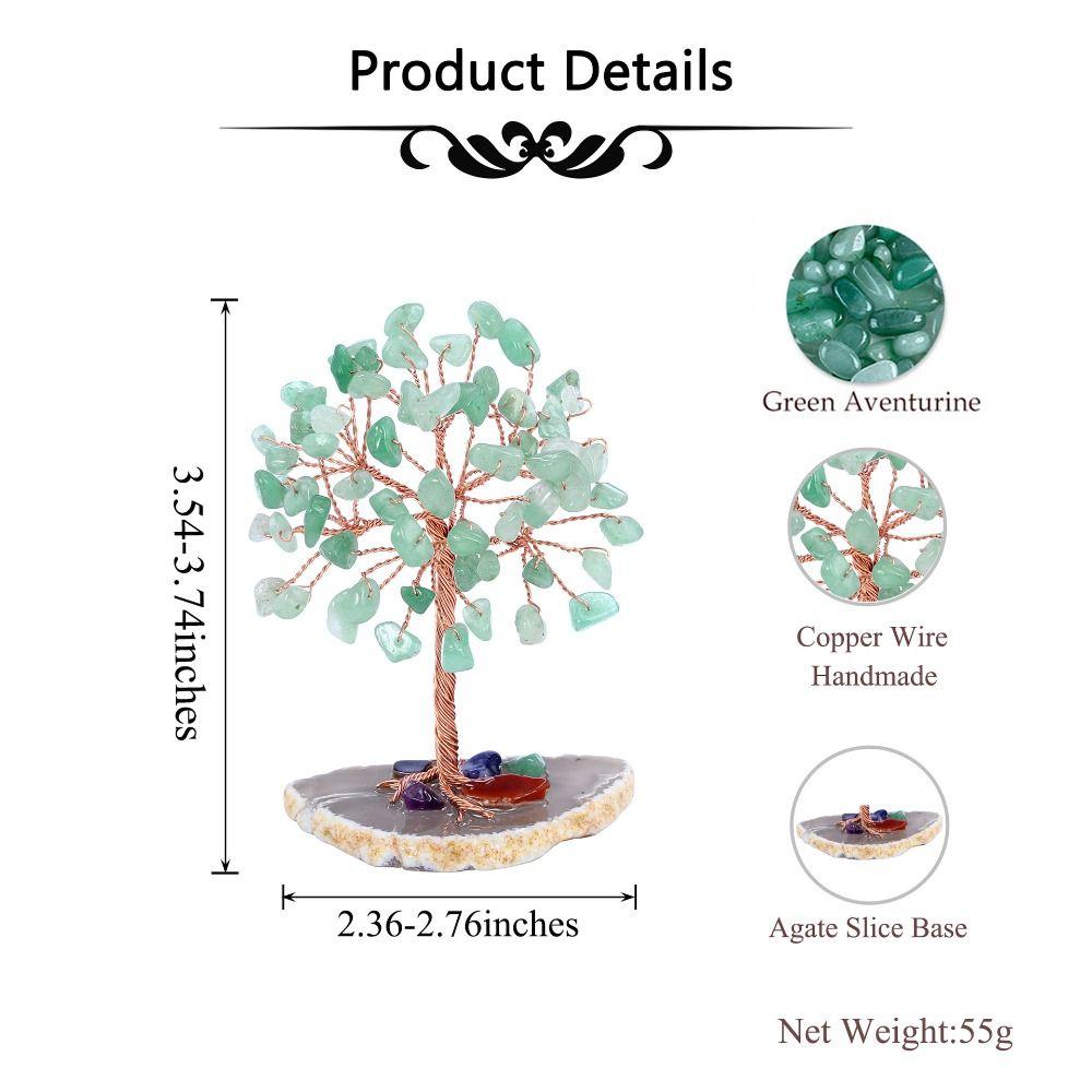 Агатовое денежное дерево семь цветов фэн-шуй декор удача стол декор для домашнего офиса стол
