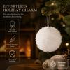 Silver Tinsel Ribbon Xmas Bauble Fluff Texture Tree Hanging Decor  Christmas Tree Decor