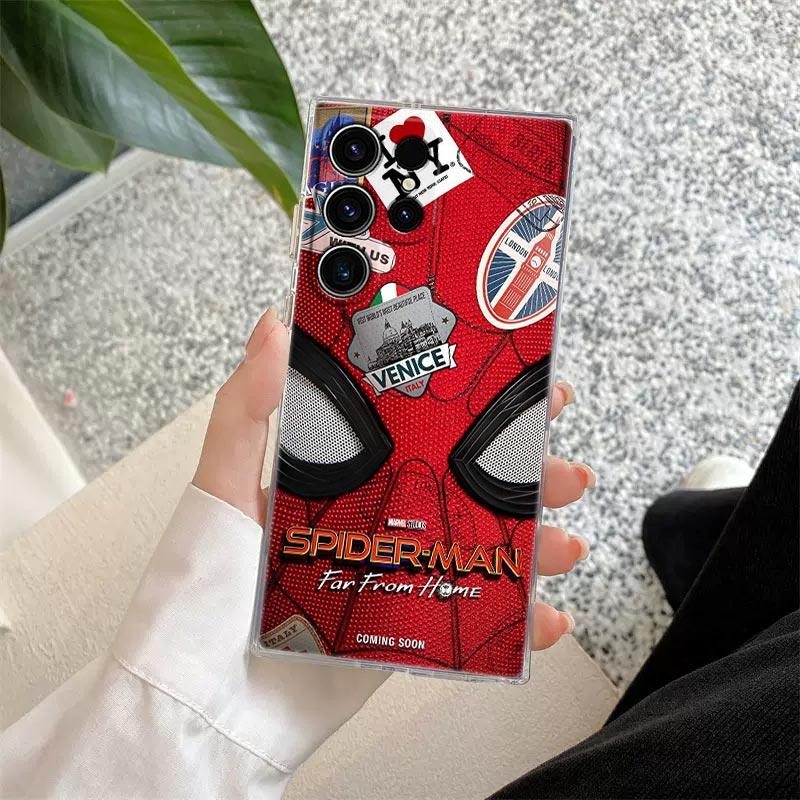 Прозрачный чехол Marvel для Samsung Galaxy S26 S25 Ultra S24 S22 S26 Plus S20 S23 S21 FE 5G Прозрачная накладка Человек-паук Веном Дэдпул