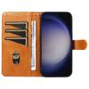 For Samsung Galaxy S24/Galaxy S25 Wallet Case T-Shape Lines Leather Phone Cover Stand