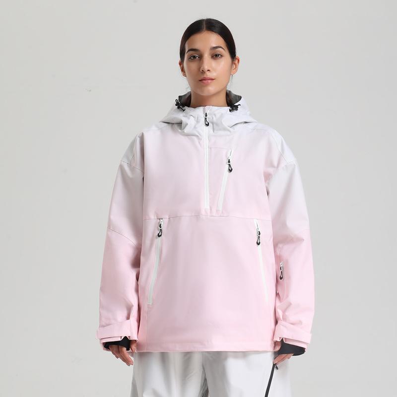 Мужская и женская куртка-пуловер для катания на лыжах, сноубордическое пальто, водонепроницаемые зимние мешковатые куртки от снега с капюшоном, ветрозащитные, теплые, с утеплителем, для активного отдыха, куртки для катания на лыжах