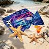 Custom Name Personalized NFL Print Beach Towel, for Trip Camping Beach Party Home Decor, Birthday Gift for Family & Friends